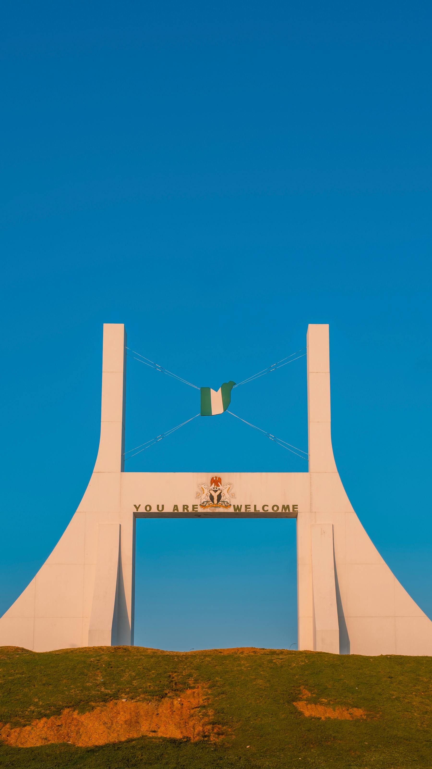 Abuja landmark with city road network