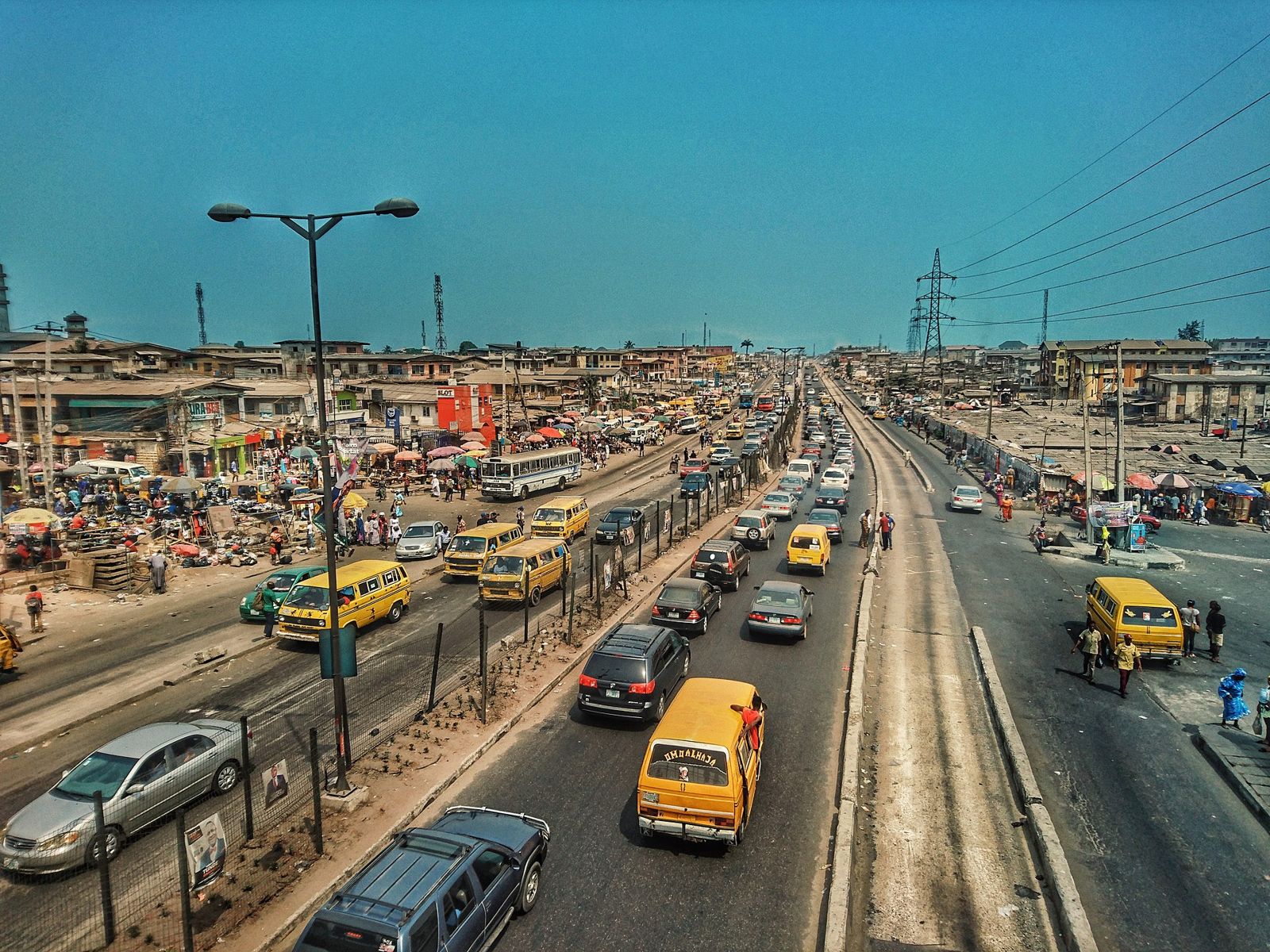 The road to Mile 12 market, Lagos