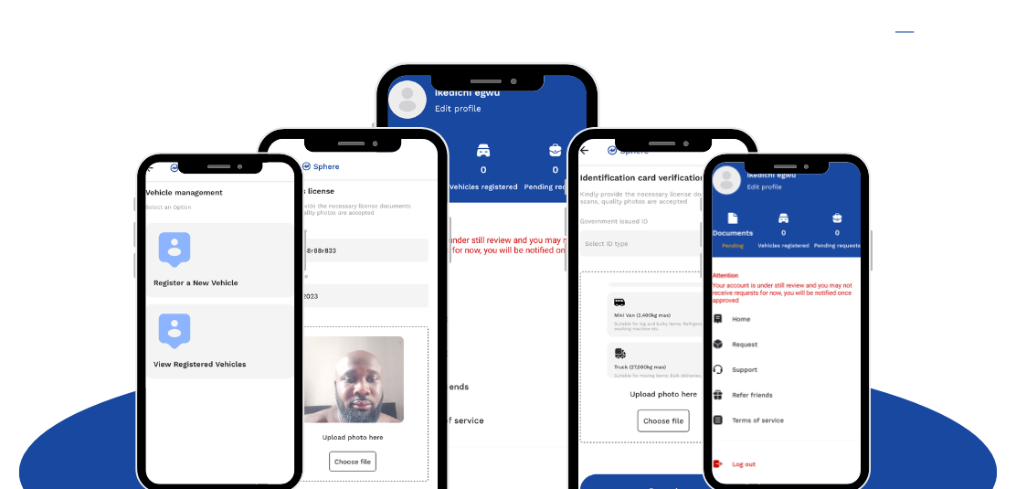 Sphere mobile app interface