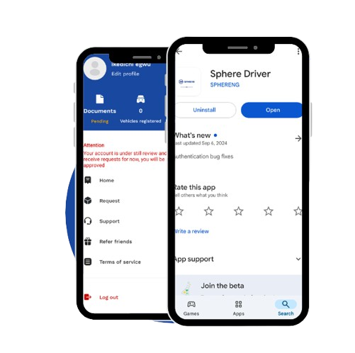 Sphere driver app hand device
